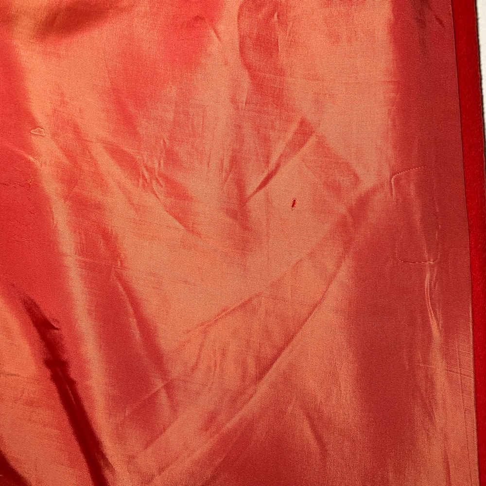Vintage orange fringe shawl - Picture 6 of 8